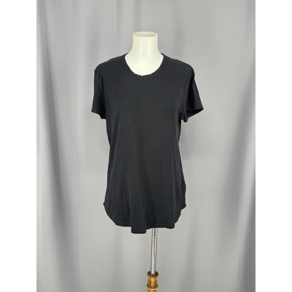 James Perse Shirt Womens 3 Gray 100% Cotton Short Sleeve Scoop Neck Tee Top
